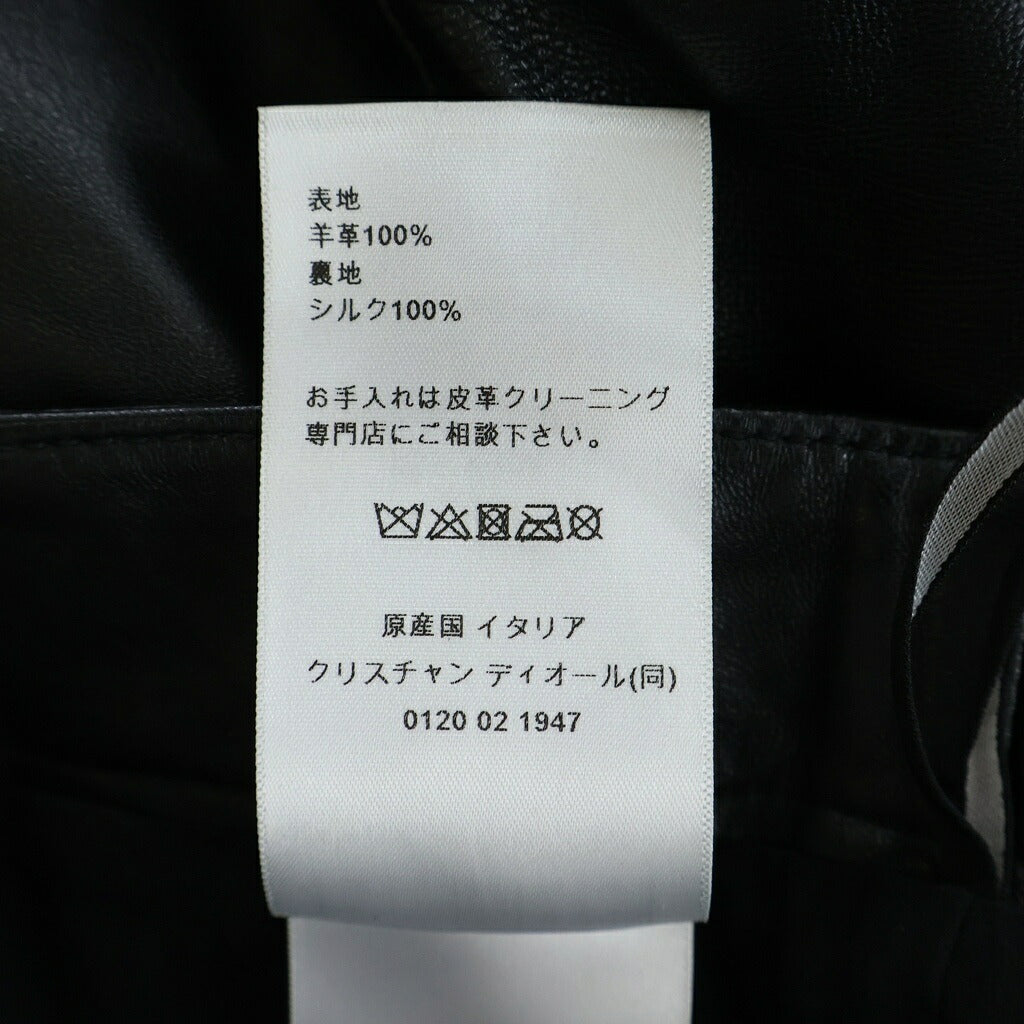 Christian Dior(クリスチャンディオール) CDバックル ラムレザー ミニスカート レディース ブラック 045P45AL015