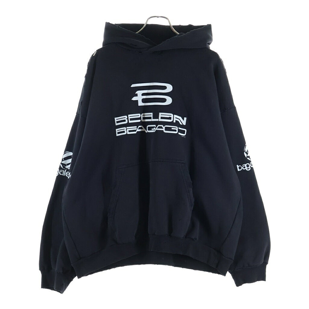 BALENCIAGA(バレンシアガ) 24SS GENERATED Medium Fit Pullover Hoodie AI ジェネレイト ミディアムフィット プルオーバーパーカー ブラック 767877 TQVF9