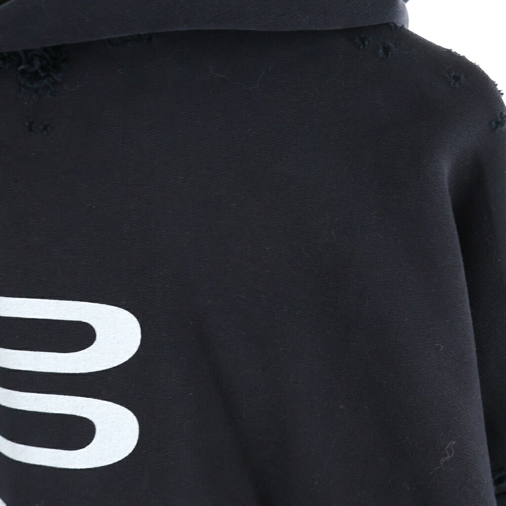 BALENCIAGA(バレンシアガ) 24SS GENERATED Medium Fit Pullover Hoodie AI ジェネレイト ミディアムフィット プルオーバーパーカー ブラック 767877 TQVF9