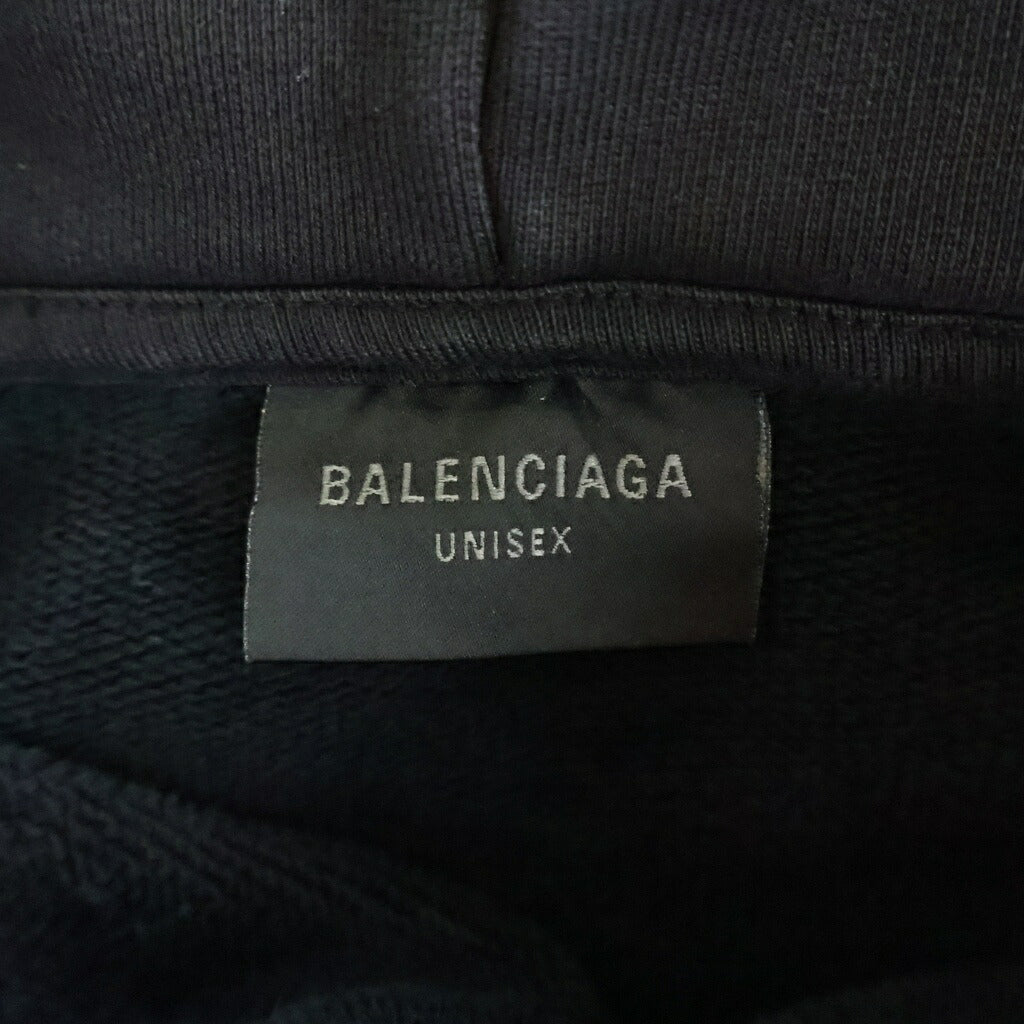 BALENCIAGA(バレンシアガ) 24SS GENERATED Medium Fit Pullover Hoodie AI ジェネレイト ミディアムフィット プルオーバーパーカー ブラック 767877 TQVF9