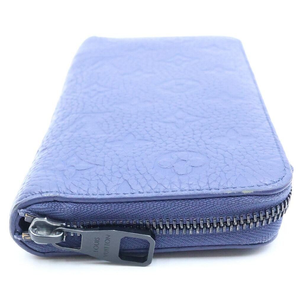 LOUIS VUITTON(ルイヴィトン) ヴェルティカル レザー ジッピーウォレット 長財布 ブルー M11523