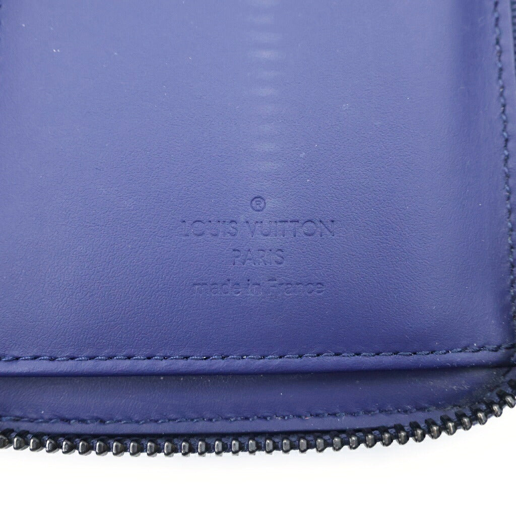 LOUIS VUITTON(ルイヴィトン) ヴェルティカル レザー ジッピーウォレット 長財布 ブルー M11523