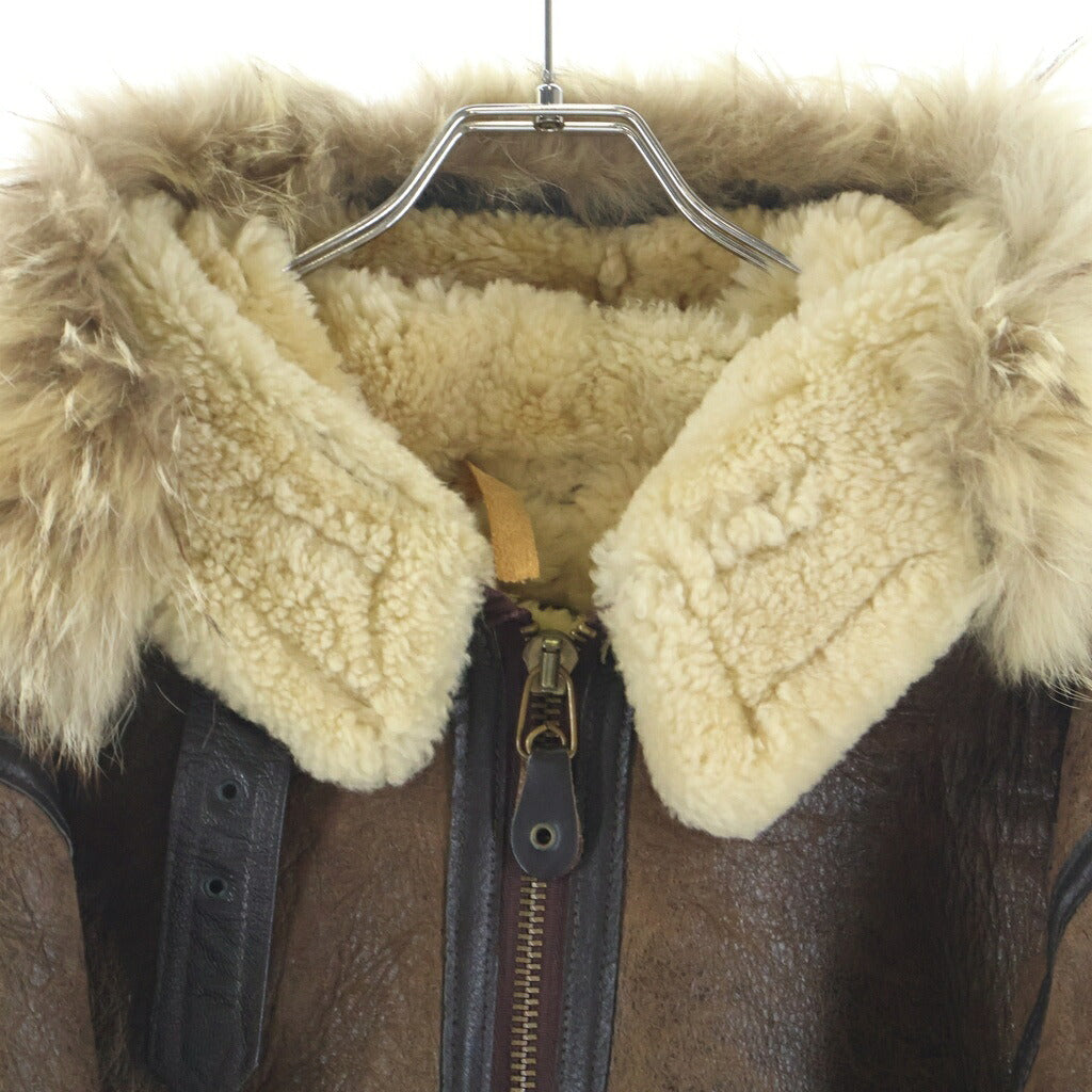 AVIREX(アヴィレックス) TYPE B-3 MOUTON JACKET ファー付き シープスキンムートンジャケット ブラウン 33H5595