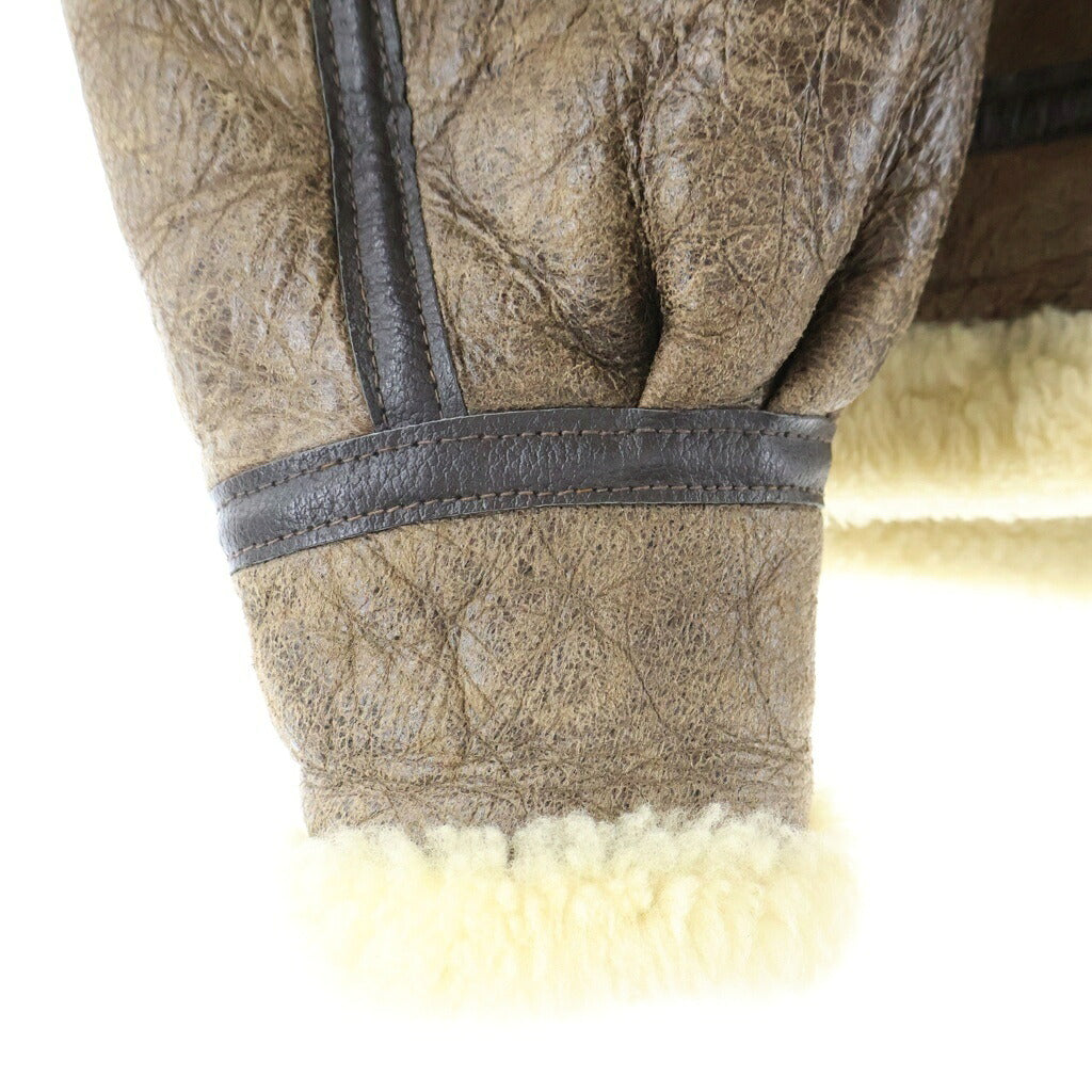 AVIREX(アヴィレックス) TYPE B-3 MOUTON JACKET ファー付き シープスキンムートンジャケット ブラウン 33H5595