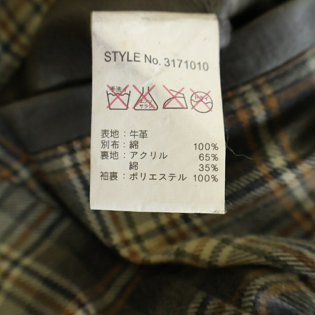 SCHOTT(ショット) CLASSIC RACER JACKET クラシック 裏地ネル カウレザーレーサージャケット ブラウン 3171010