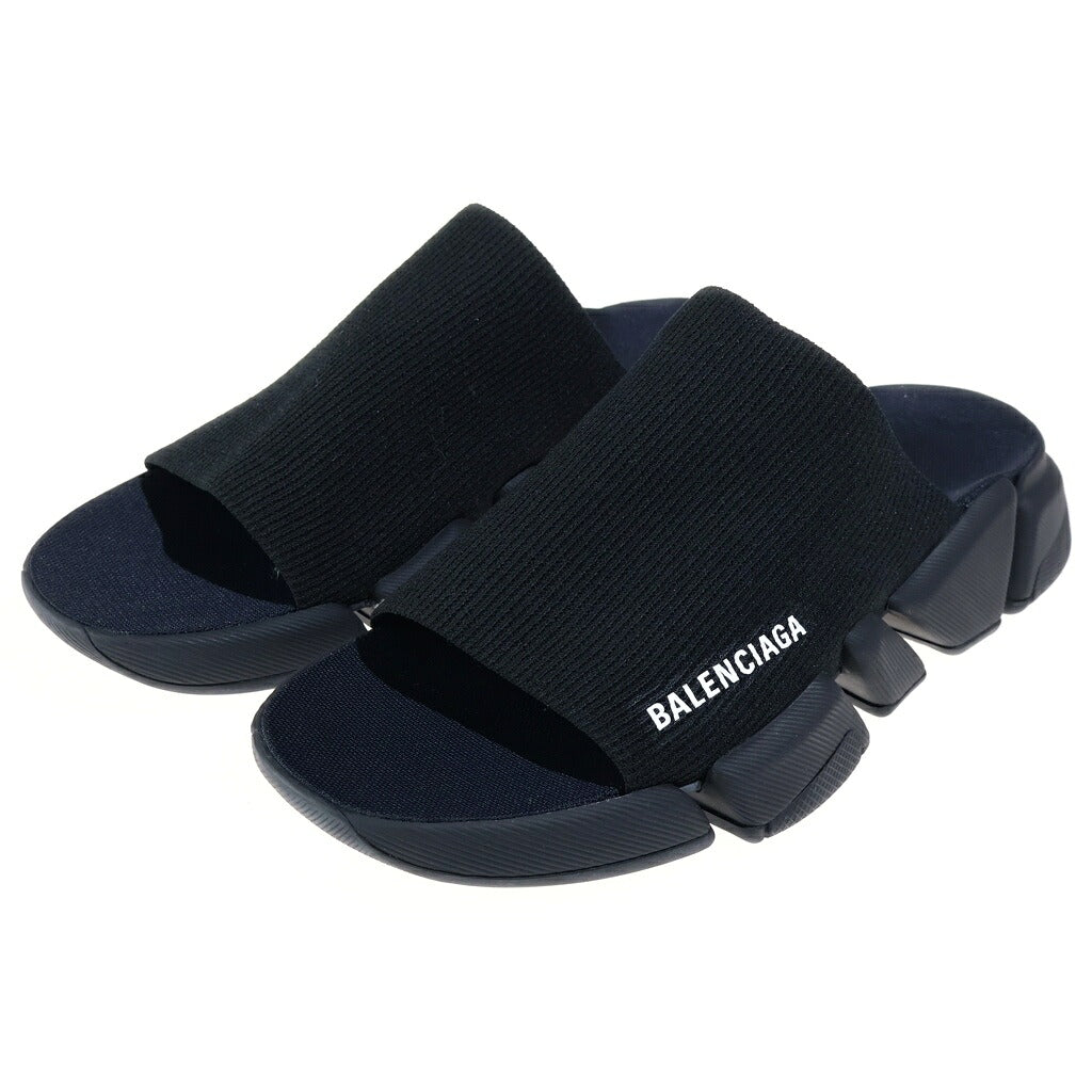 BALENCIAGA(バレンシアガ) Speed 2.0 スピード ロゴニット スライドサンダル ブラック 711453 W2DB1 1000