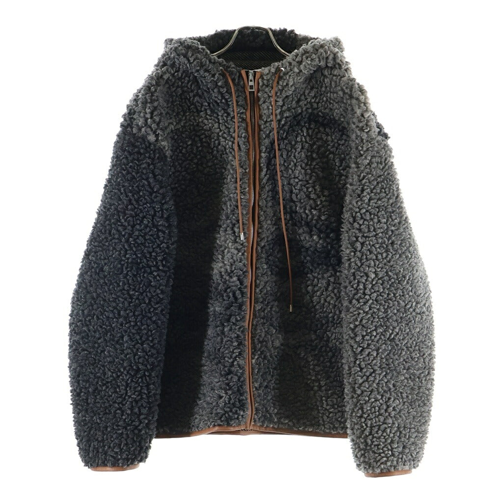 LOEWE(ロエベ) 24AW Anagram Jacket アナグラムロゴ フリース フーデッドジャケット グレー H526Y52J05