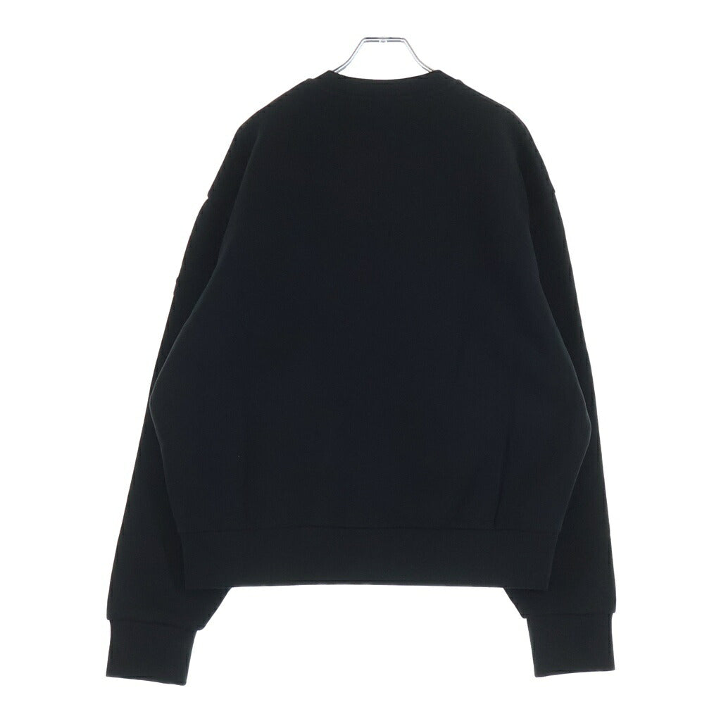MONCLER(モンクレール) 23AW FELPA LOGATA ラバーロゴ クルーネック長袖スウェット トレーナー ブラック I20918G00012 809KX