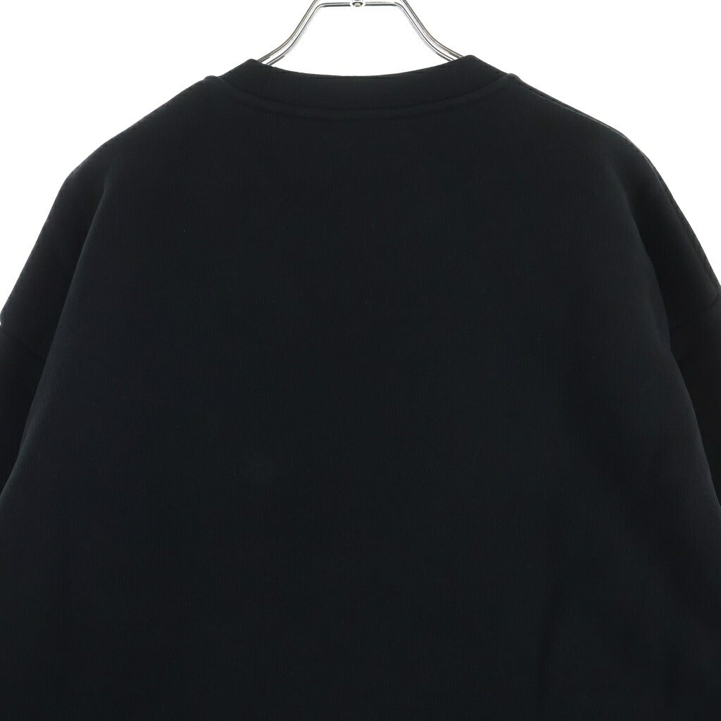 MONCLER(モンクレール) 23AW FELPA LOGATA ラバーロゴ クルーネック長袖スウェット トレーナー ブラック I20918G00012 809KX