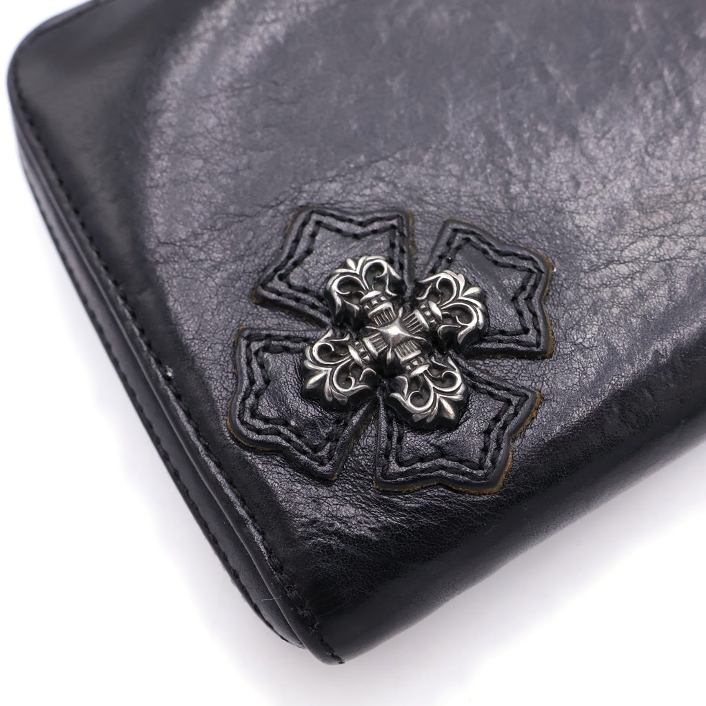 CHROME HEARTS(クロムハーツ) REC F ZIP フィリグリープラス ラウンドジップ長財布 ウォレット ブラック