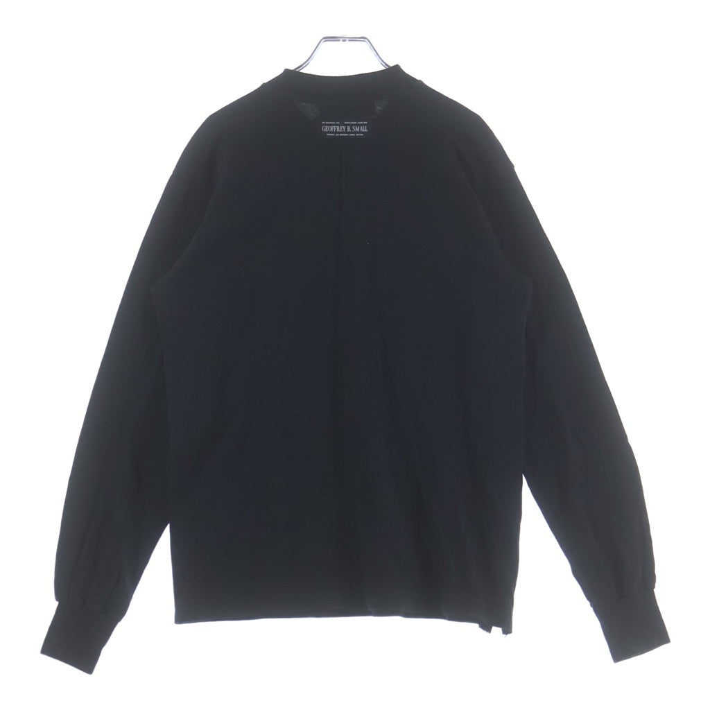 Geoffrey B.Small(ジェフリービースモール) Zip Designed L/S Tee 脇ジップ 長袖Tシャツ カットソー ハンドメイド ブラック