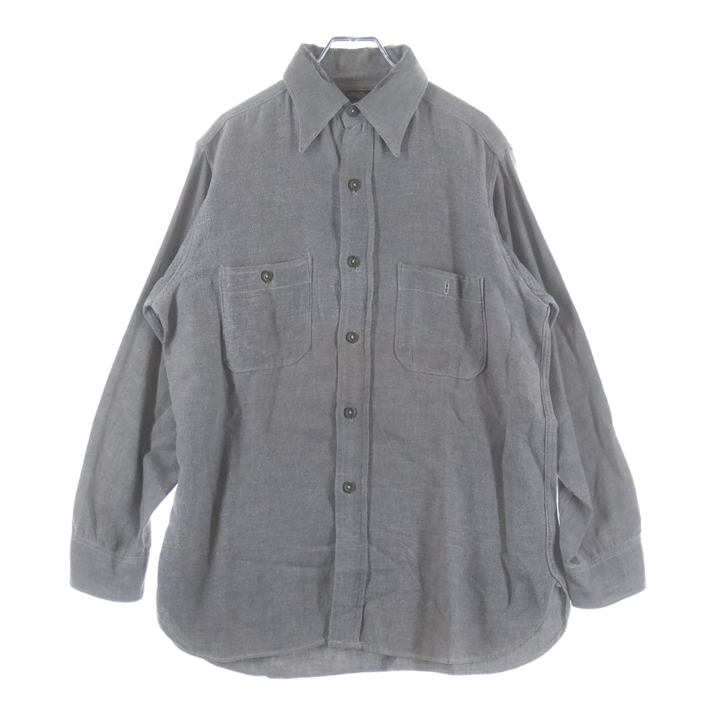 MONTGOMERY WARD(モンゴメリーワード) 30-40S VINTAGE CHAMBRAY WORK SHIRT マチ 耳付き シャンブレー ワーク シャツ ブラック