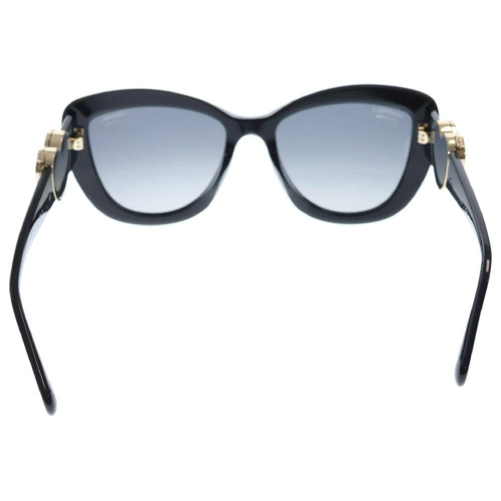 CHANEL(シャネル) バタフライシェイプ アイウェア ブラック サングラス テンプルミラー ゴールド金具 54□18 5517-A