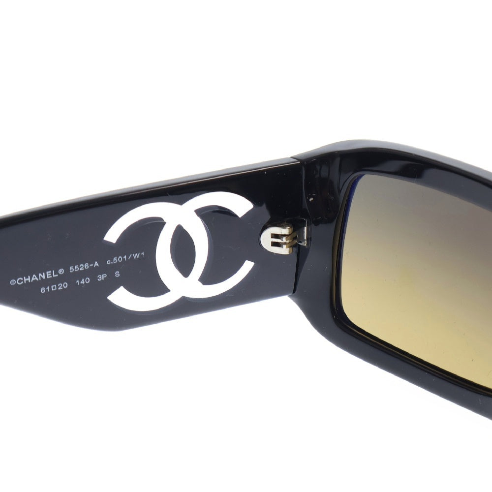 CHANEL(シャネル) レクタングルシェイプ サングラス ブラック アイウェア 61□20 5526-A