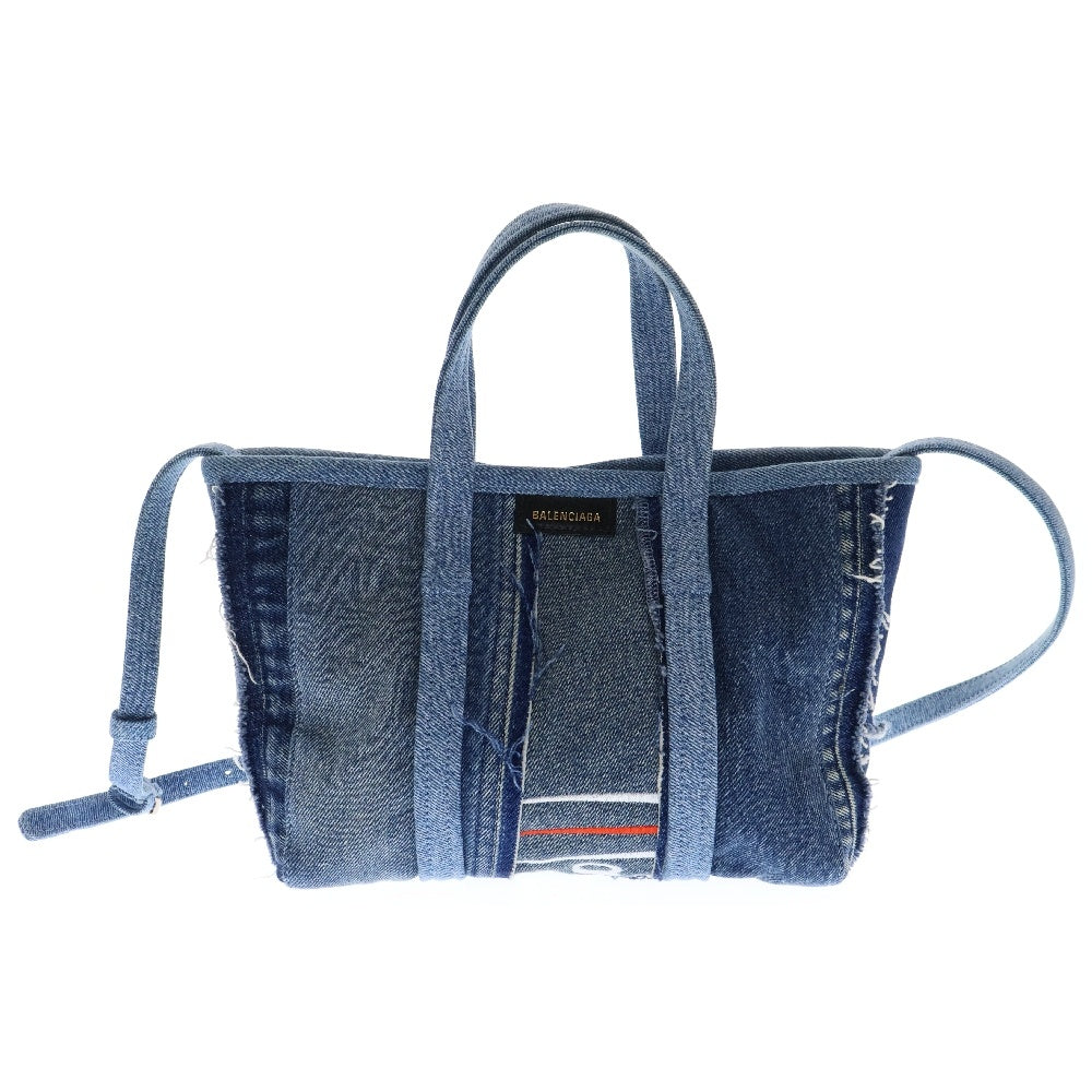 BALENCIAGA(バレンシアガ) バルベス スモール デニム2WAYショルダーバッグ ハンドバッグ ブルー 671404