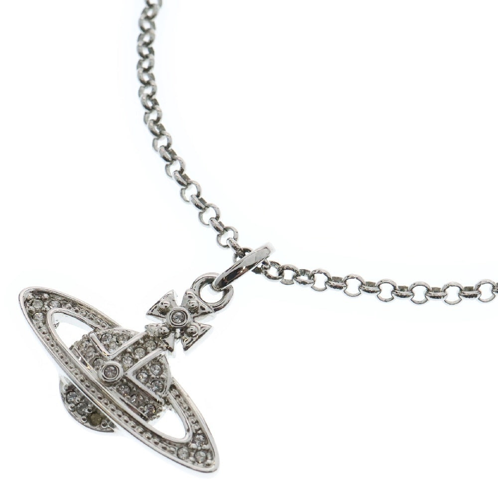 Vivienne Westwood(ヴィヴィアンウエストウッド) オーブネックレス シルバー ラインストーンメタル ペンダント