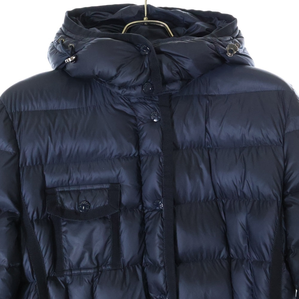 MONCLER(モンクレール) HERMINE エルミンヌ フーデッド ロングダウンジャケット コート ネイビー レディース B20934930005 53048