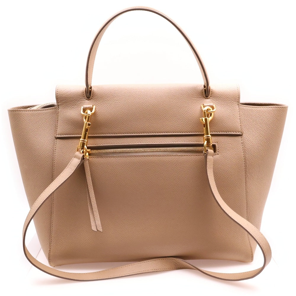 CELINE(セリーヌ) ベルトバッグ 2WAYバッグ ショルダーバッグ ハンドバッグ ゴールド金具 スモール レザー ベージュ