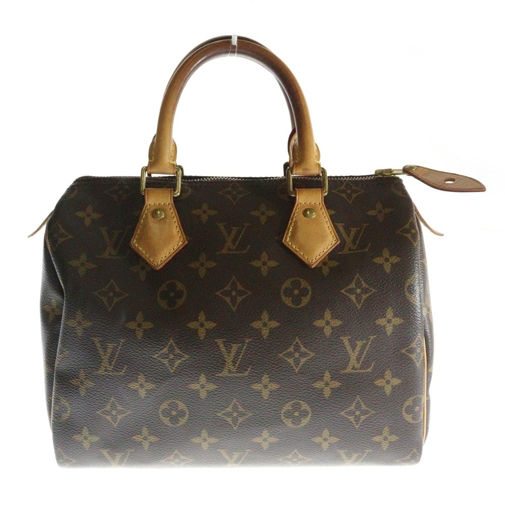 LOUIS VUITTON(ルイヴィトン) モノグラム スピーディ25 ミニボストンバッグ ハンドバッグ ブラウン ゴールド金具 レザー×PVC M41109