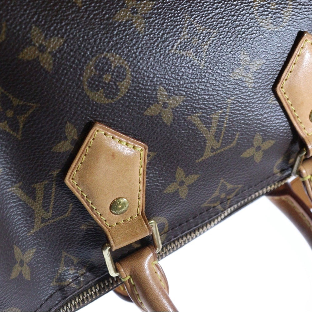 LOUIS VUITTON(ルイヴィトン) モノグラム スピーディ25 ミニボストンバッグ ハンドバッグ ブラウン ゴールド金具 レザー×PVC M41109