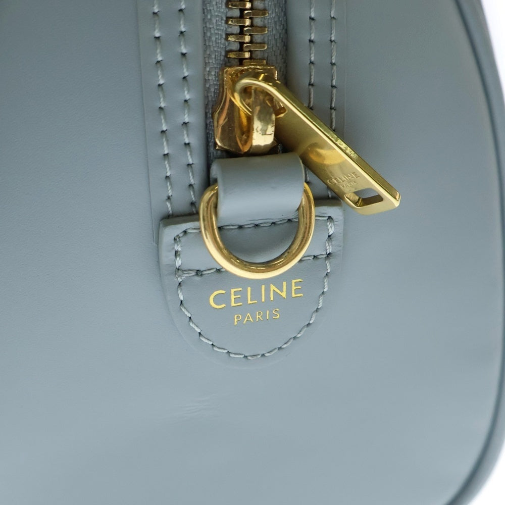 CELINE(セリーヌ) キュイル トリオンフスモールボストン ブルー レザー 2WAY ハンドバッグ ショルダーバッグ