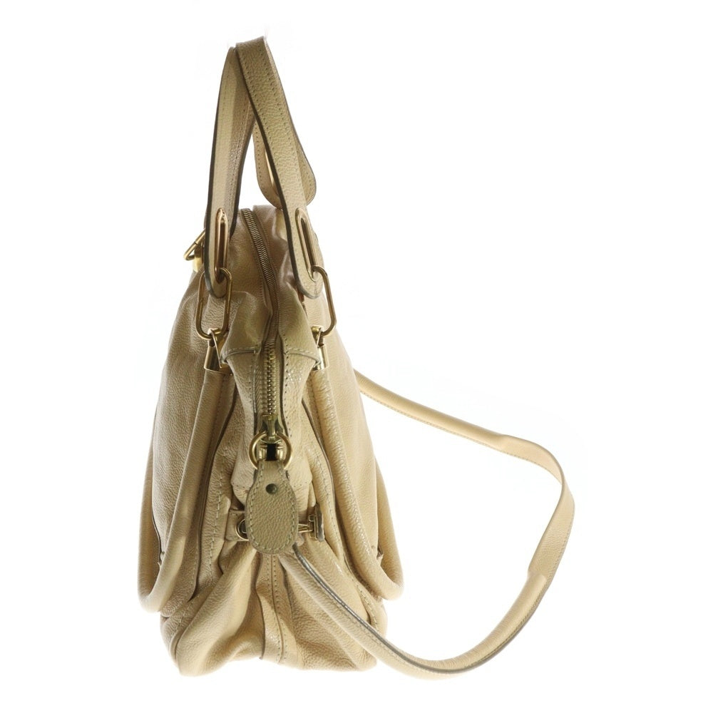 Chloe(クロエ) パラティ 2WAY レザーハンドバッグ ショルダーバッグ ベージュ レディース