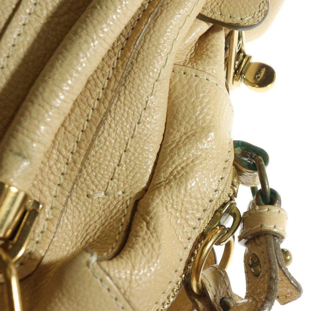 Chloe(クロエ) パラティ 2WAY レザーハンドバッグ ショルダーバッグ ベージュ レディース