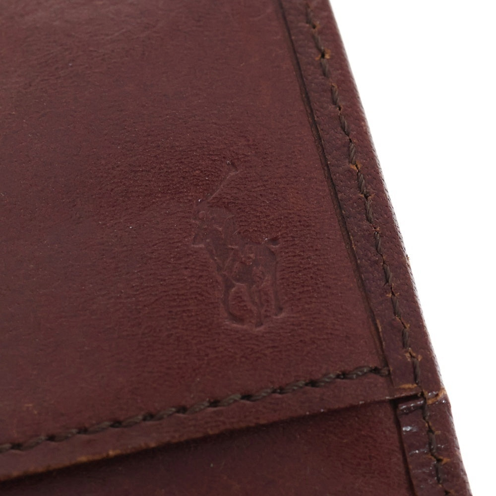 RALPH LAUREN(ラルフローレン) レザー 小銭入れ グリーン×ブラウン 〇