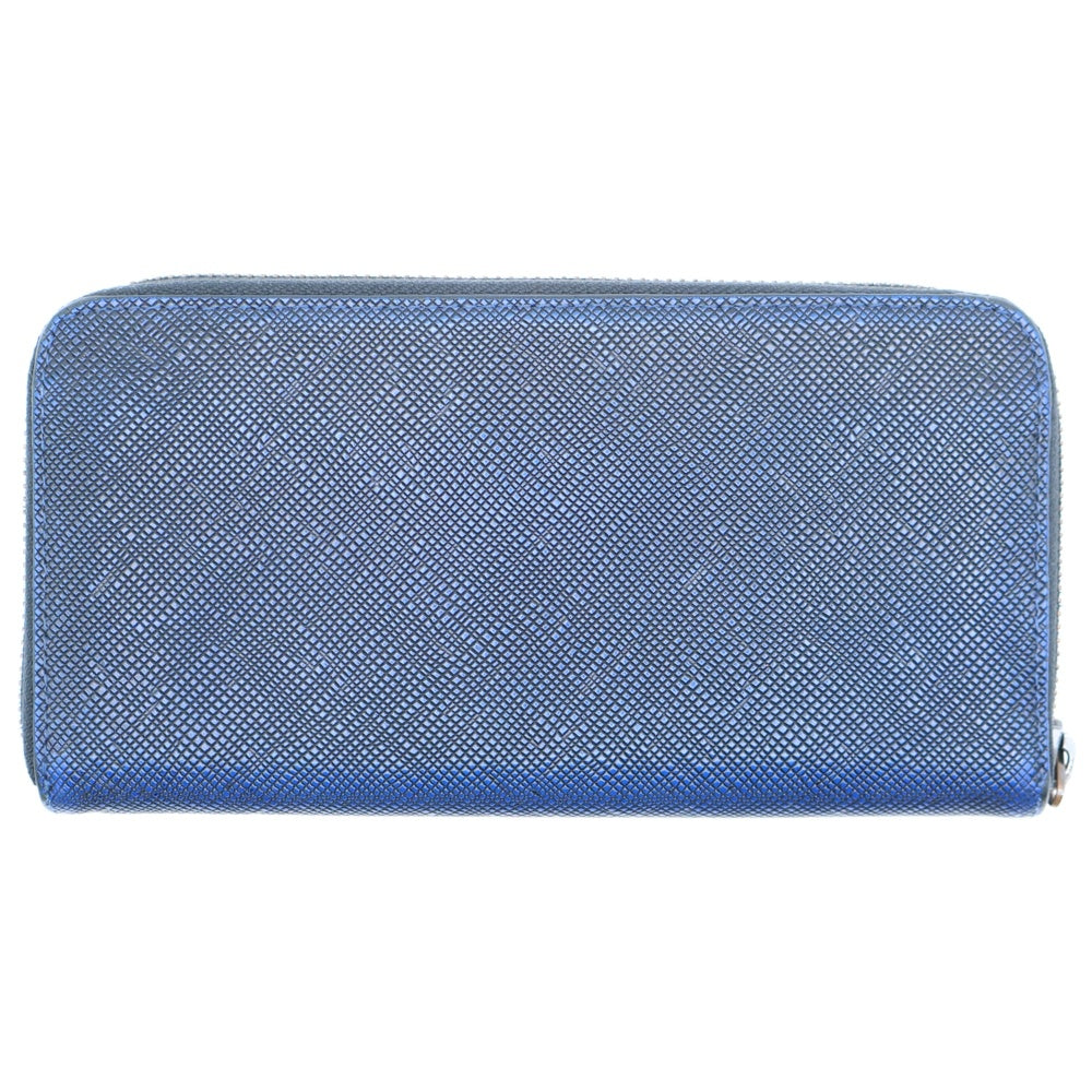 DIESEL(ディーゼル) ロゴレザーロングウォレット 長財布 ブルー