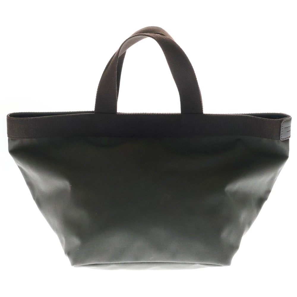 herve chapelier(エルベシャプリエ) ハンドバッグ トートバッグ ハンドバッグ ミニバッグ ブラウン×カーキ コットン コーティングキャンバス シルバー金具