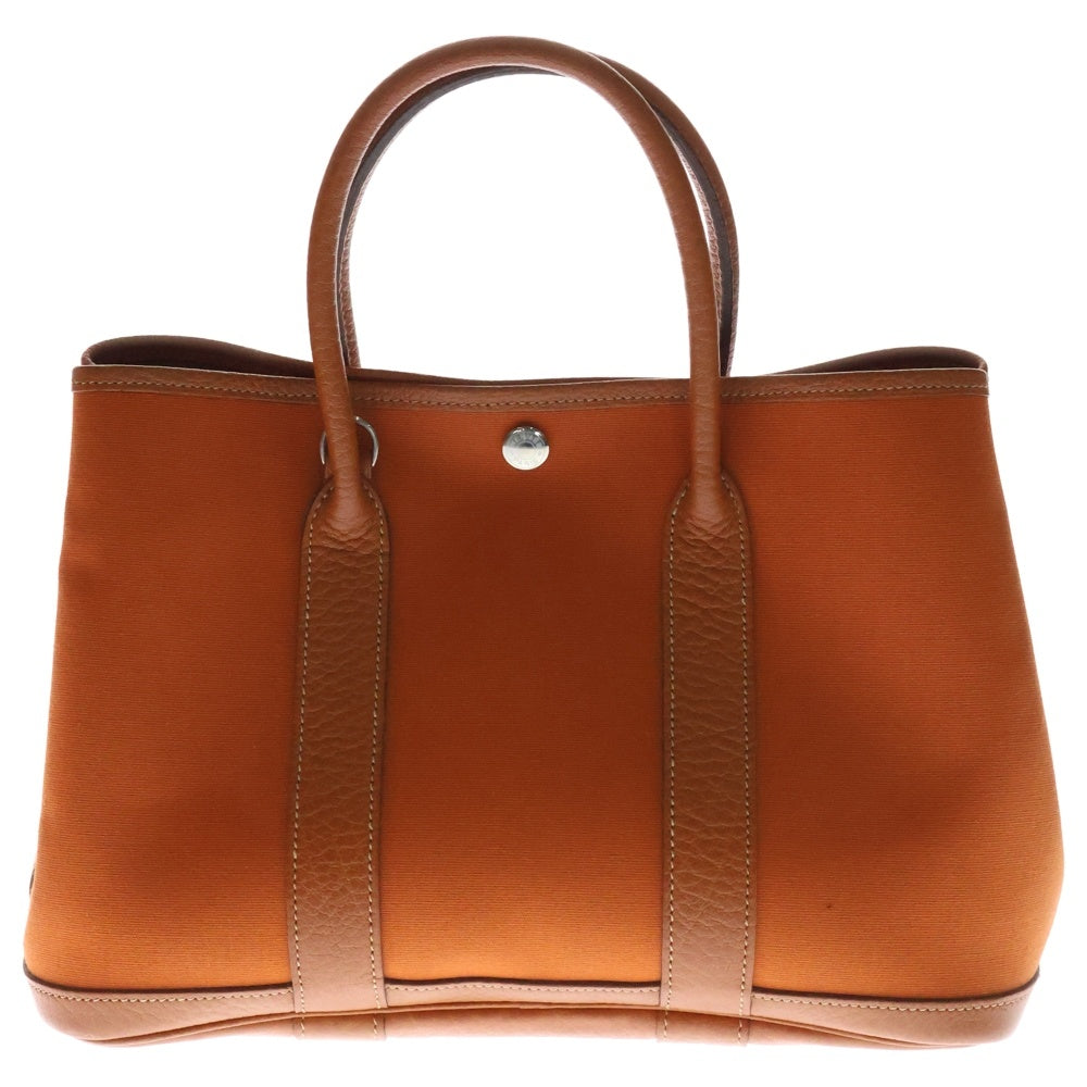 HERMES(エルメス) ガーデンパーティTPM ネゴンダ×トワルアッシュ シルバー金具 オレンジ □I ハンドバッグ ショルダーバッグ