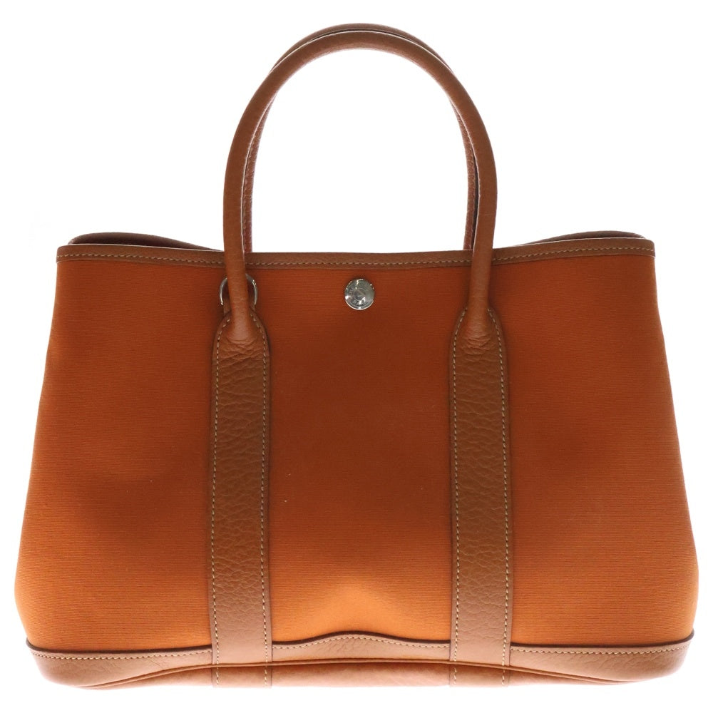 HERMES(エルメス) ガーデンパーティTPM ネゴンダ×トワルアッシュ シルバー金具 オレンジ □I ハンドバッグ ショルダーバッグ