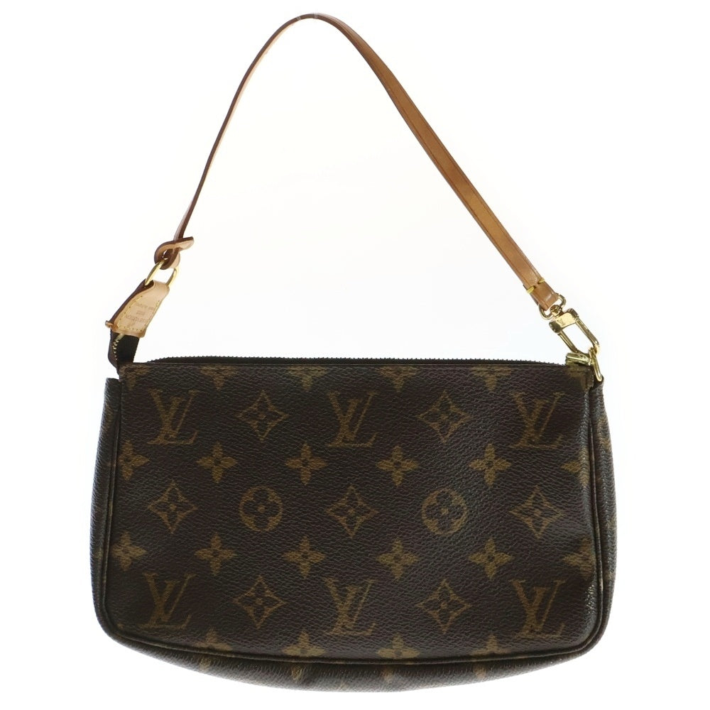 LOUIS VUITTON(ルイヴィトン) ポシェット アクセソワール モノグラム PVC レザー アクセサリーポーチ ハンドバッグ ゴールド金具 ブラウン M51980