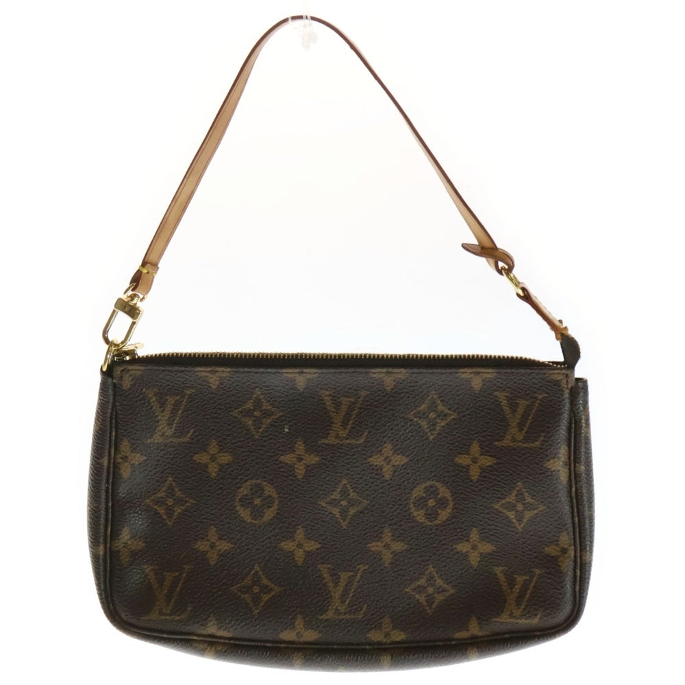 LOUIS VUITTON(ルイヴィトン) ポシェット アクセソワール モノグラム PVC レザー アクセサリーポーチ ハンドバッグ ゴールド金具 ブラウン M51980