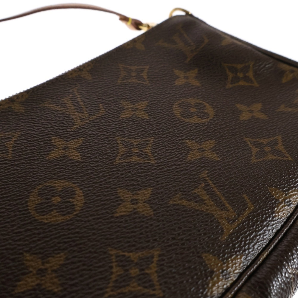 LOUIS VUITTON(ルイヴィトン) ポシェット アクセソワール モノグラム PVC レザー アクセサリーポーチ ハンドバッグ ゴールド金具 ブラウン M51980