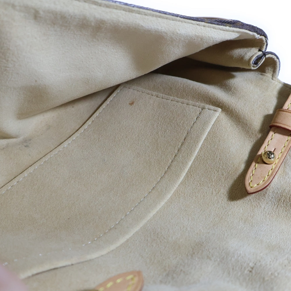 LOUIS VUITTON(ルイヴィトン) ポシェットビバリー モノグラム PVC レザー ハンド ワンショルダーバッグ ゴールド金具 ブラウン M40122
