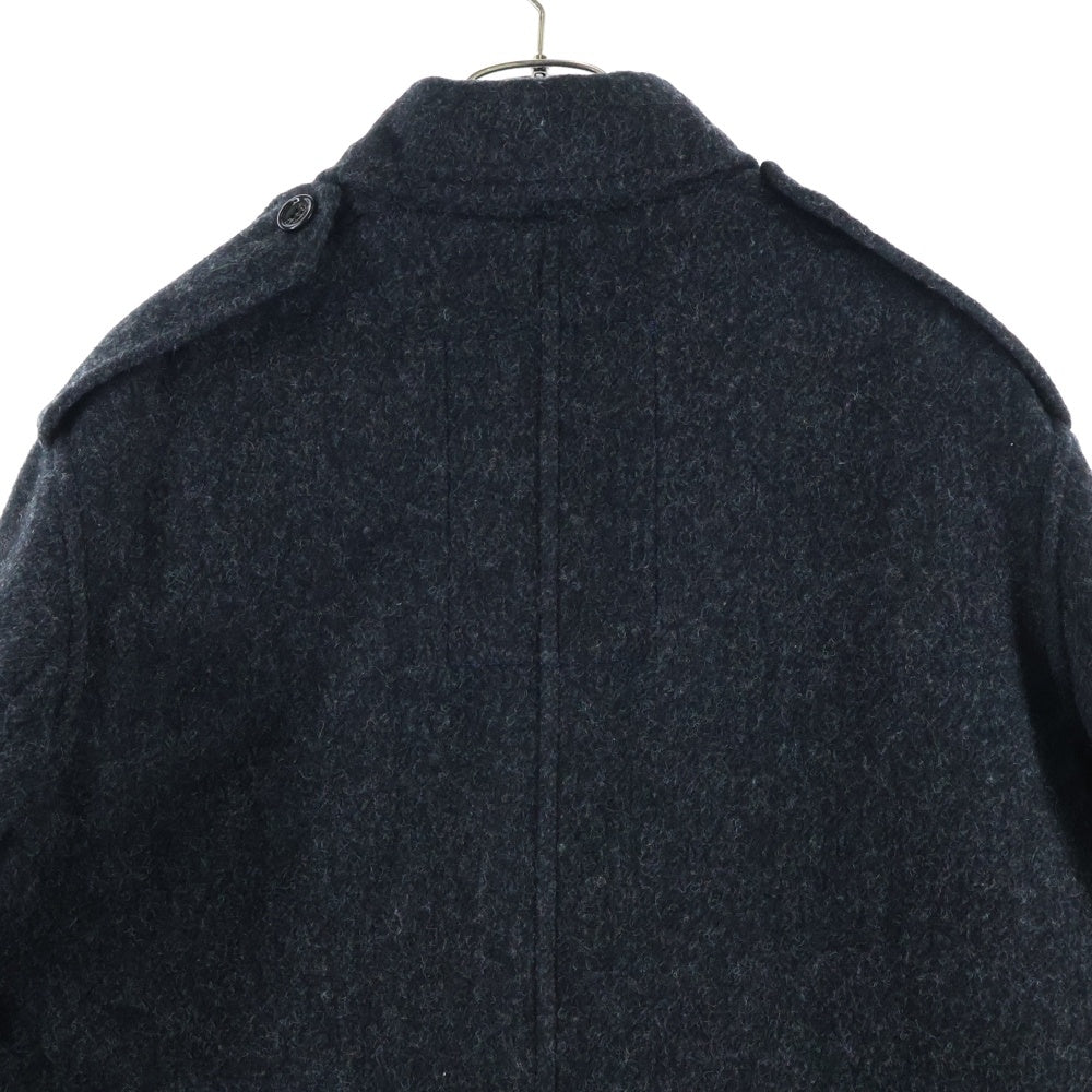 BURBERRY(バーバリー) ロゴボタン ウール ダブルフェイス ジャケット ブラック/チャコールグレー 8076745