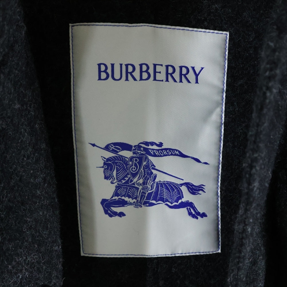 BURBERRY(バーバリー) ロゴボタン ウール ダブルフェイス ジャケット ブラック/チャコールグレー 8076745