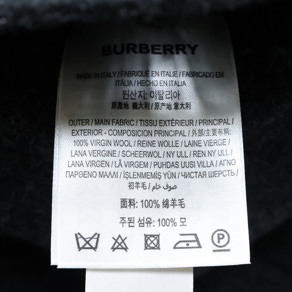 BURBERRY(バーバリー) ロゴボタン ウール ダブルフェイス ジャケット ブラック/チャコールグレー 8076745