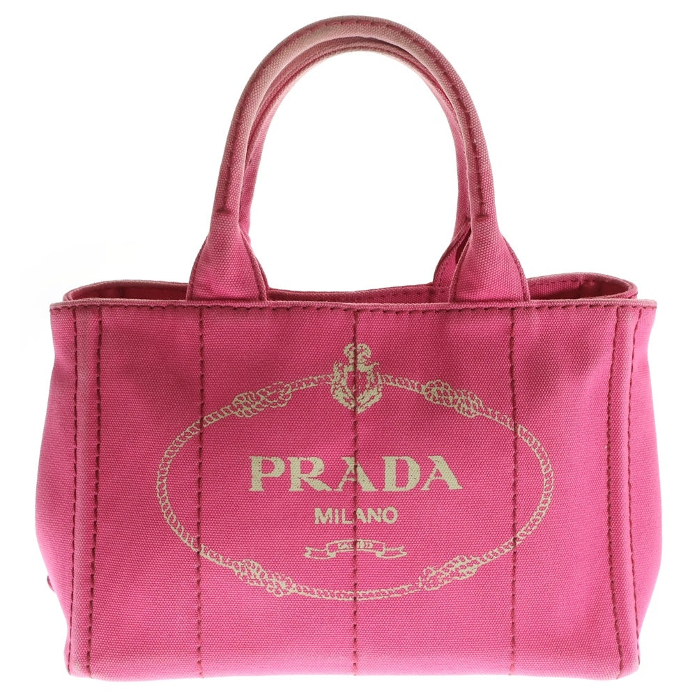 PRADA(プラダ) カナパ 2WAYショルダーバッグ ハンドバッグ ゴールド金具 ピンク キャンバス 1BG439