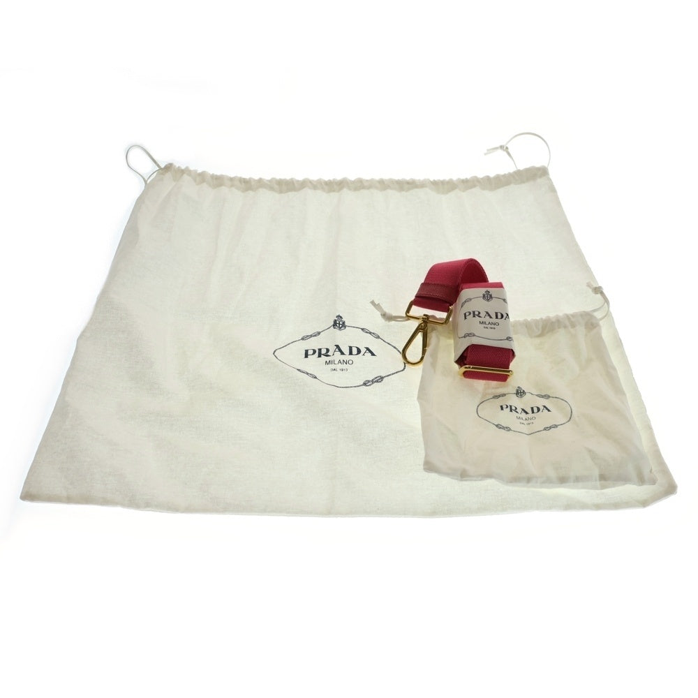 PRADA(プラダ) カナパ 2WAYショルダーバッグ ハンドバッグ ゴールド金具 ピンク キャンバス 1BG439