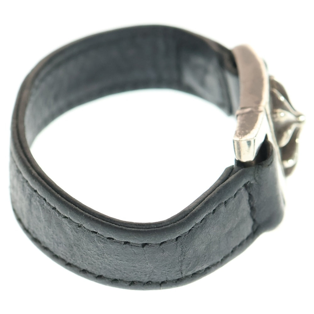 CHROME HEARTS(クロムハーツ) HARNESS CLASP ハーネスクラスプ レザーブレスレット ブラック/シルバー