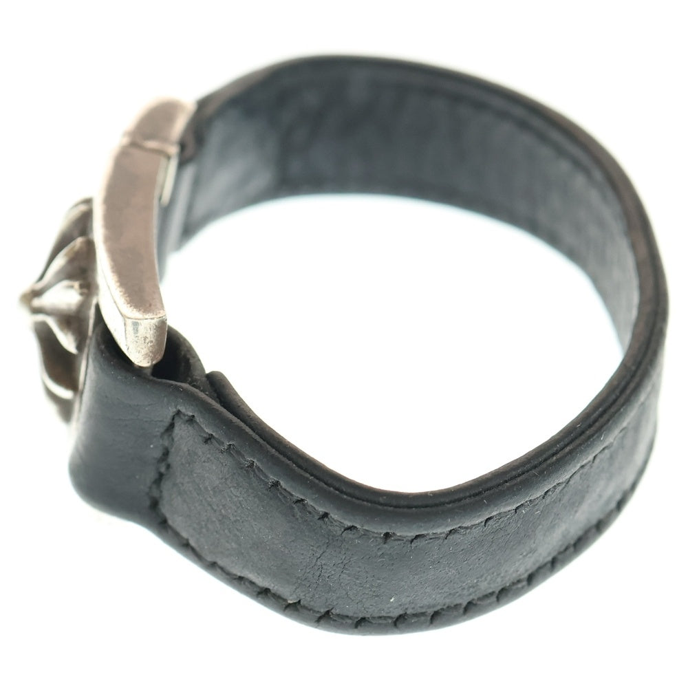 CHROME HEARTS(クロムハーツ) HARNESS CLASP ハーネスクラスプ レザーブレスレット ブラック/シルバー