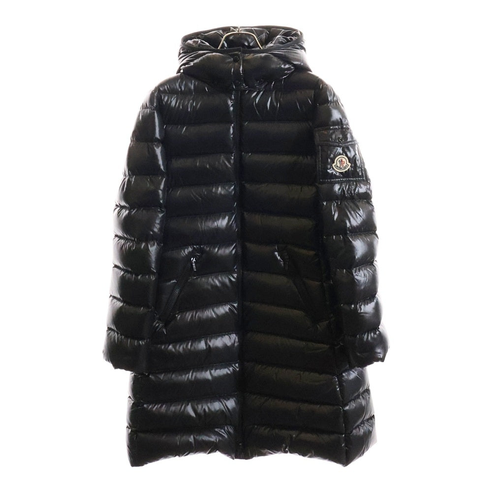 MONCLER(モンクレール) 21AW MOKA モカ フーデッド ジップアップ ダウン ロング ジャケット コート ブラック キッズ レディース G29541C50110 68950