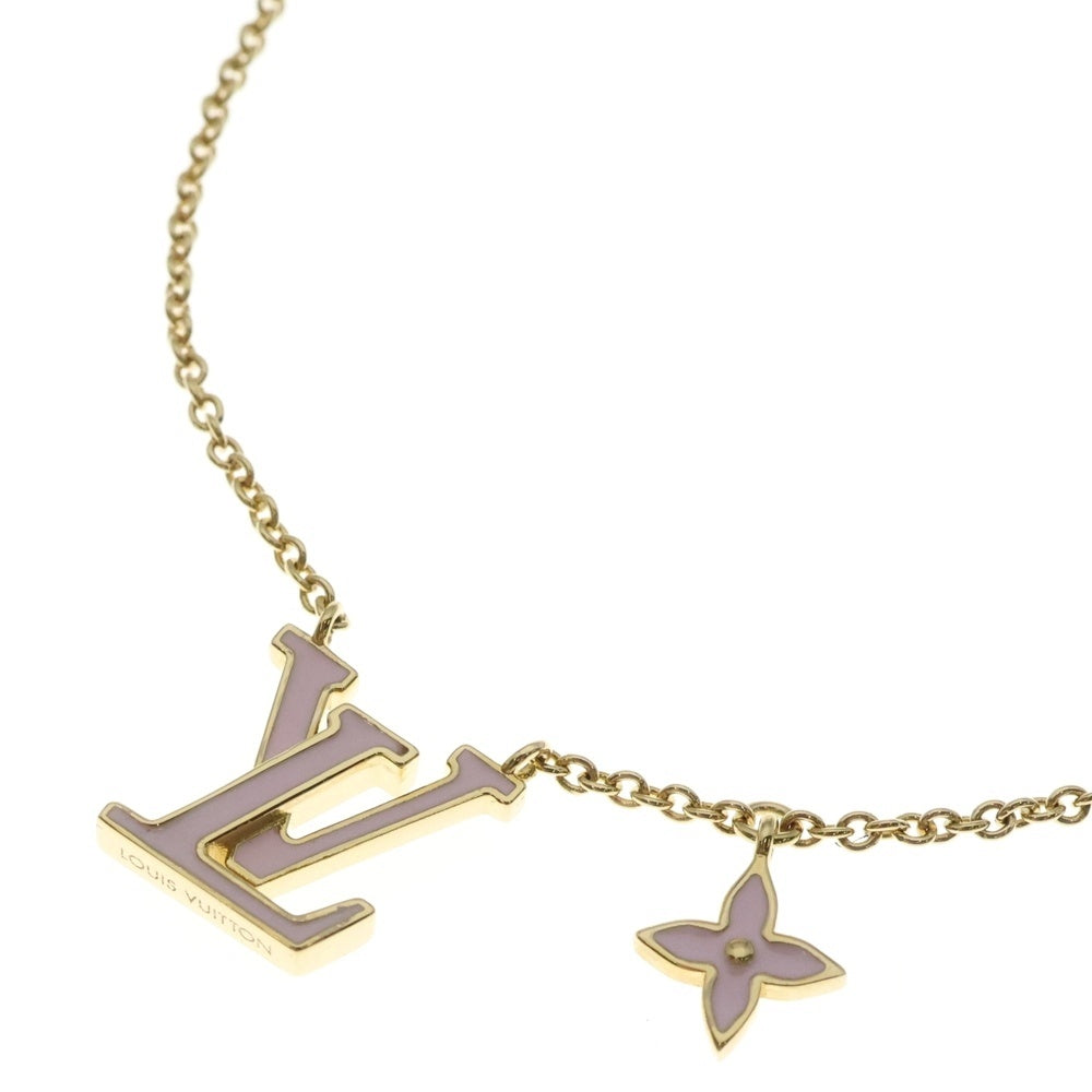 LOUIS VUITTON(ルイヴィトン) アイコニック ネックレス ペンダント チェーン ピンク×ゴールド GP 5.5g