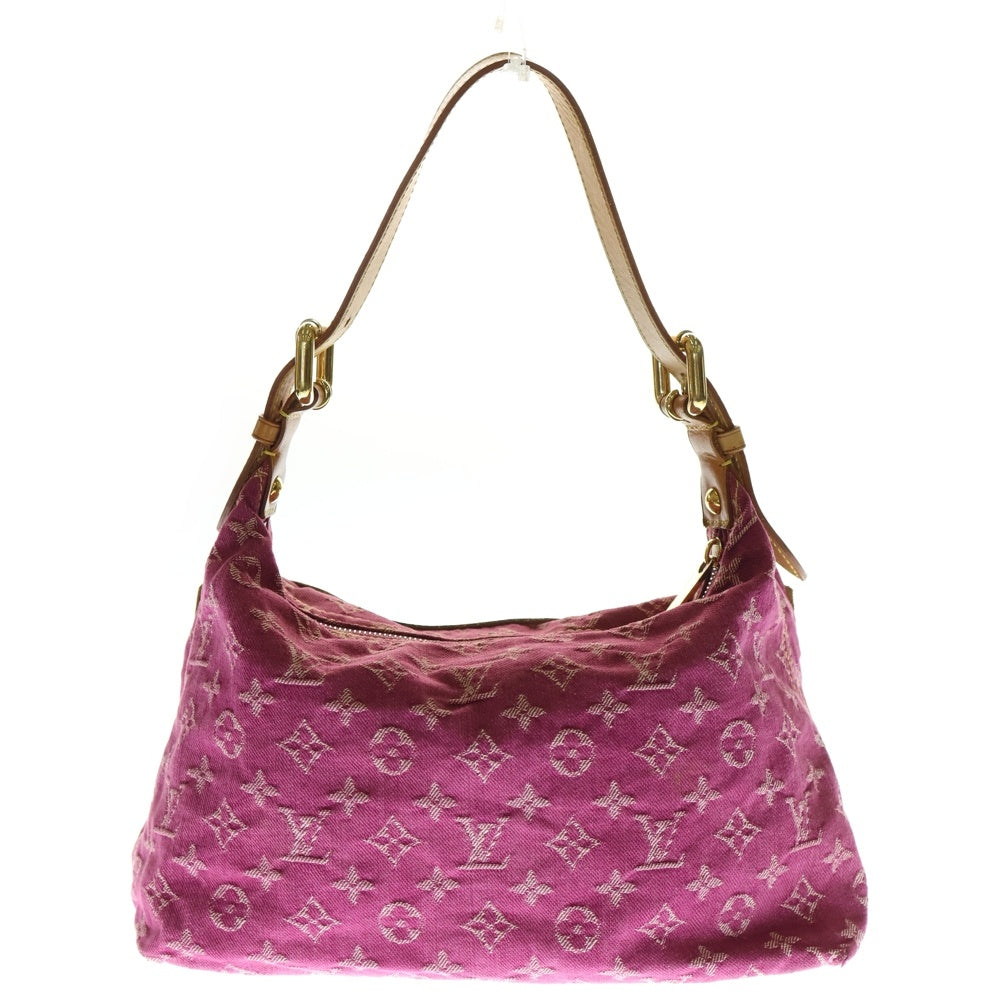 LOUIS VUITTON(ルイヴィトン) モノグラムデニム バギーPM フューシャ レザー切替キャンバスハンドバッグ ワンショルダーバッグ ピンク レディース M95212