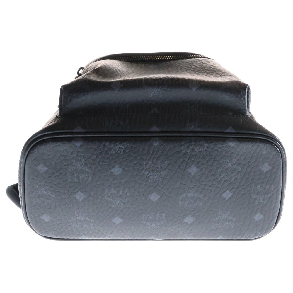 MCM(エム シー エム) スタッズ バックパック リュックサック ショルダーバッグ ブラック レザー