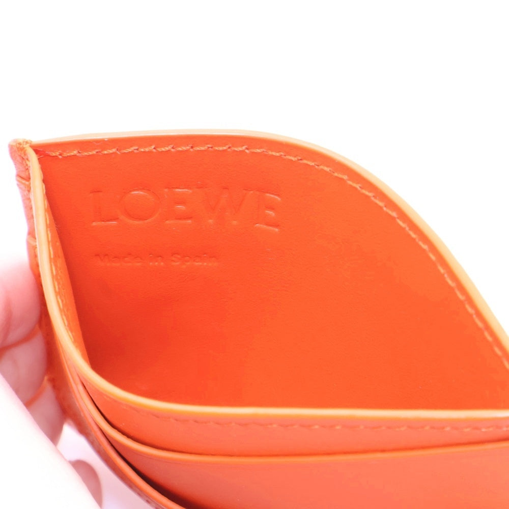 LOEWE(ロエベ) アナグラム パズルカードホルダー カードケース 名刺入れ オレンジ レザー