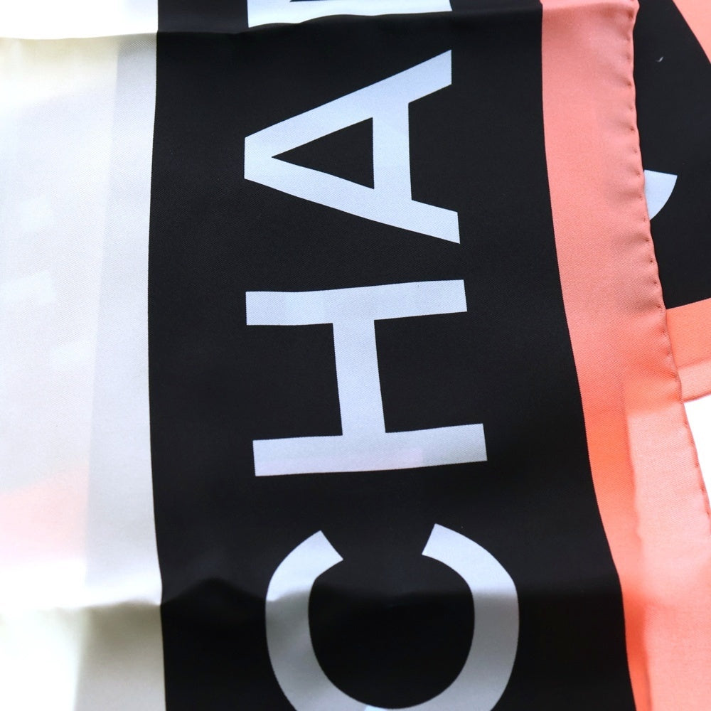CHANEL(シャネル) 22SS ココマーク ロゴ シルクスカーフ ブラック