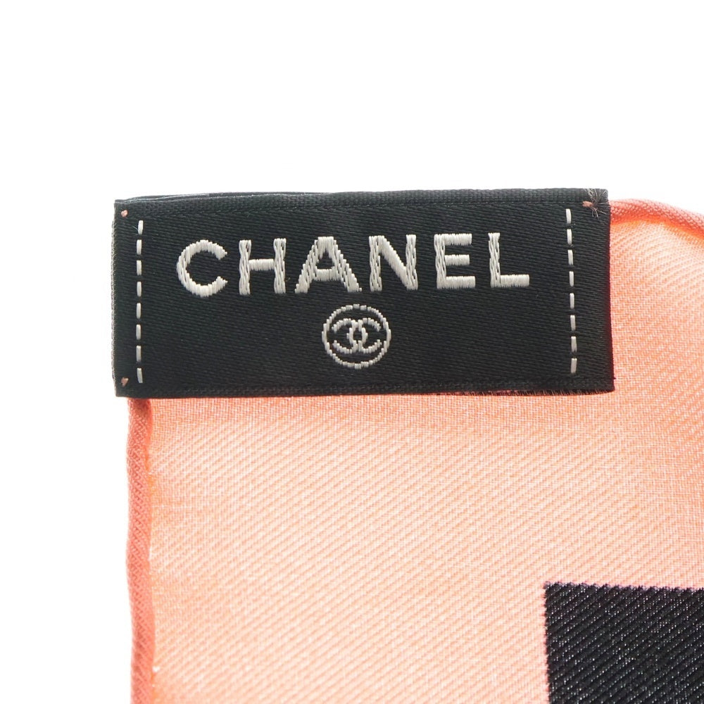 CHANEL(シャネル) 22SS ココマーク ロゴ シルクスカーフ ブラック